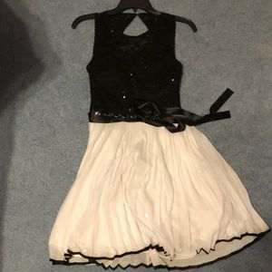 Black and white formal dress